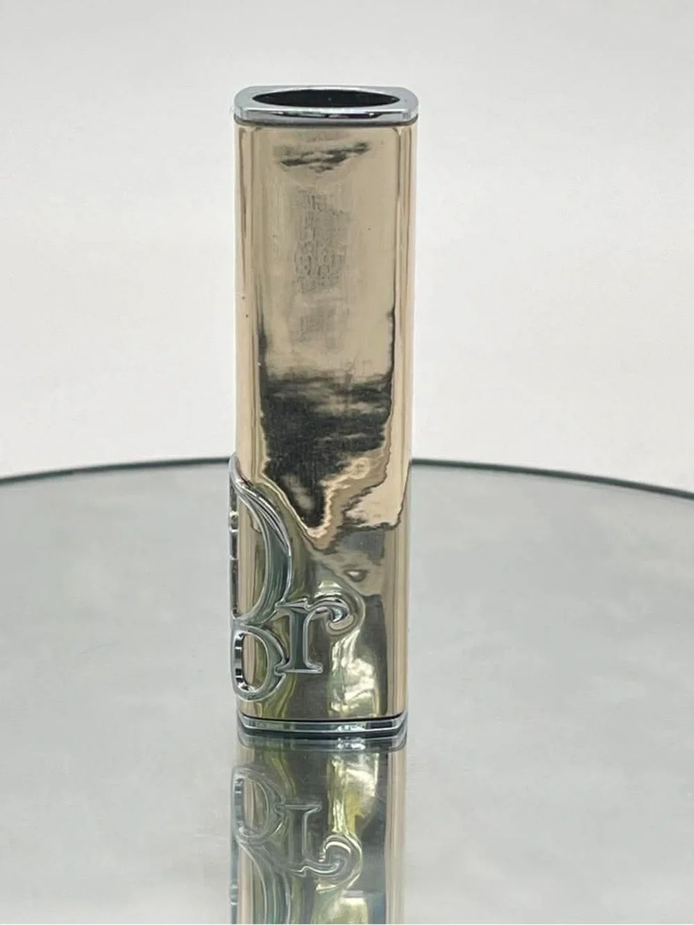 Dior Gold and Silver Logo Lipstick Holder